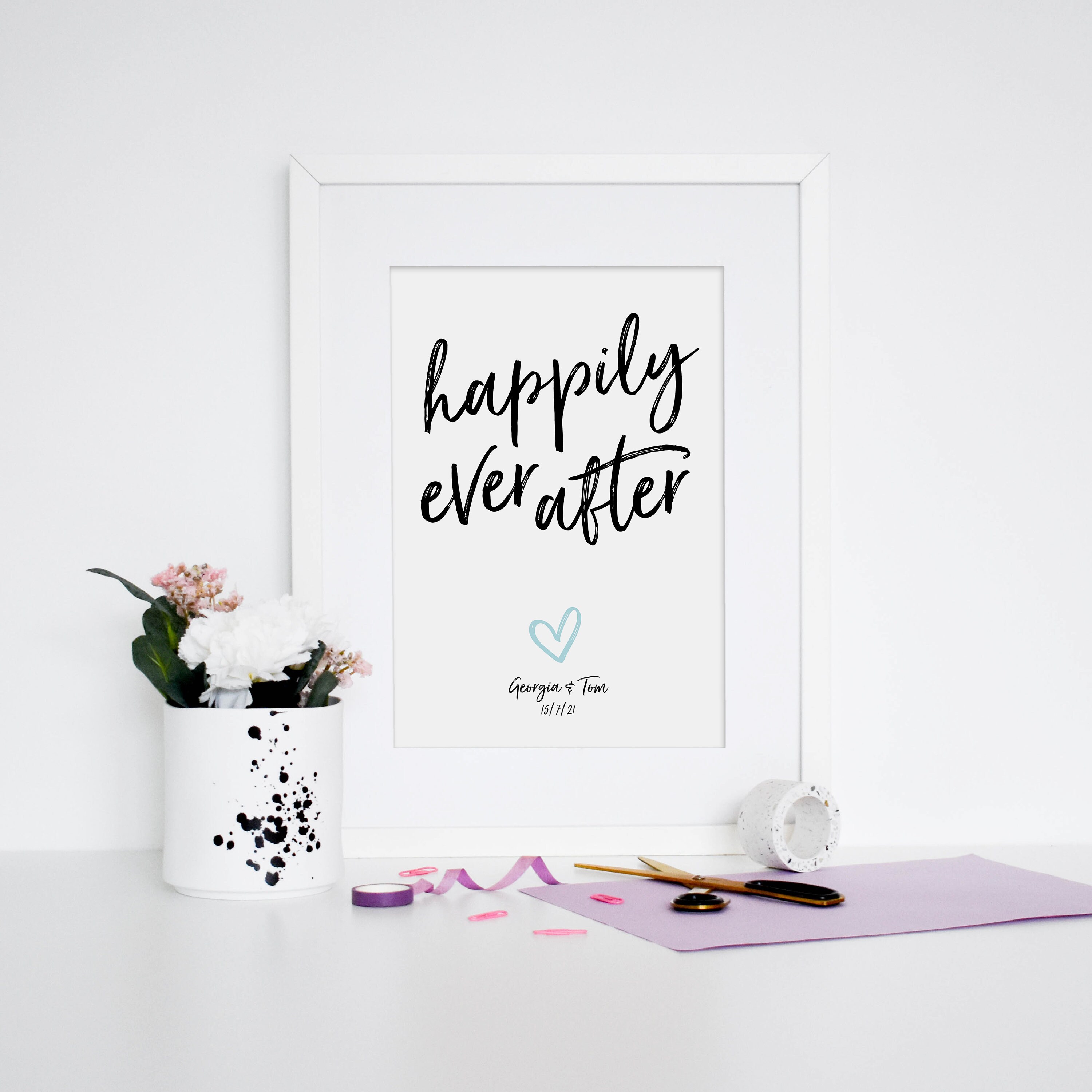 Personalised wedding gift for couple Home decor Engagement Etsy