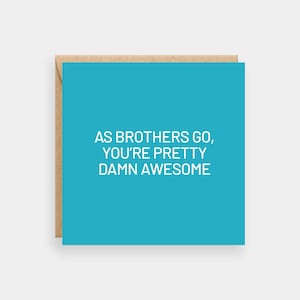 Carte de frère drôle, carte d'anniversaire de frère, carte sacrément géniale pour un frère ou une soeur