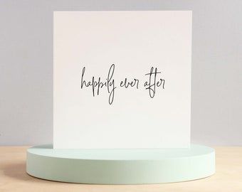 Happily ever after wedding card, Engagement card for couple