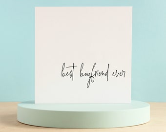 Best boyfriend ever card, Anniversary card boyfriend