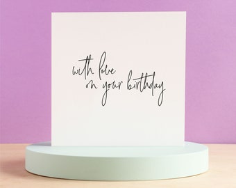 With love on your birthday card