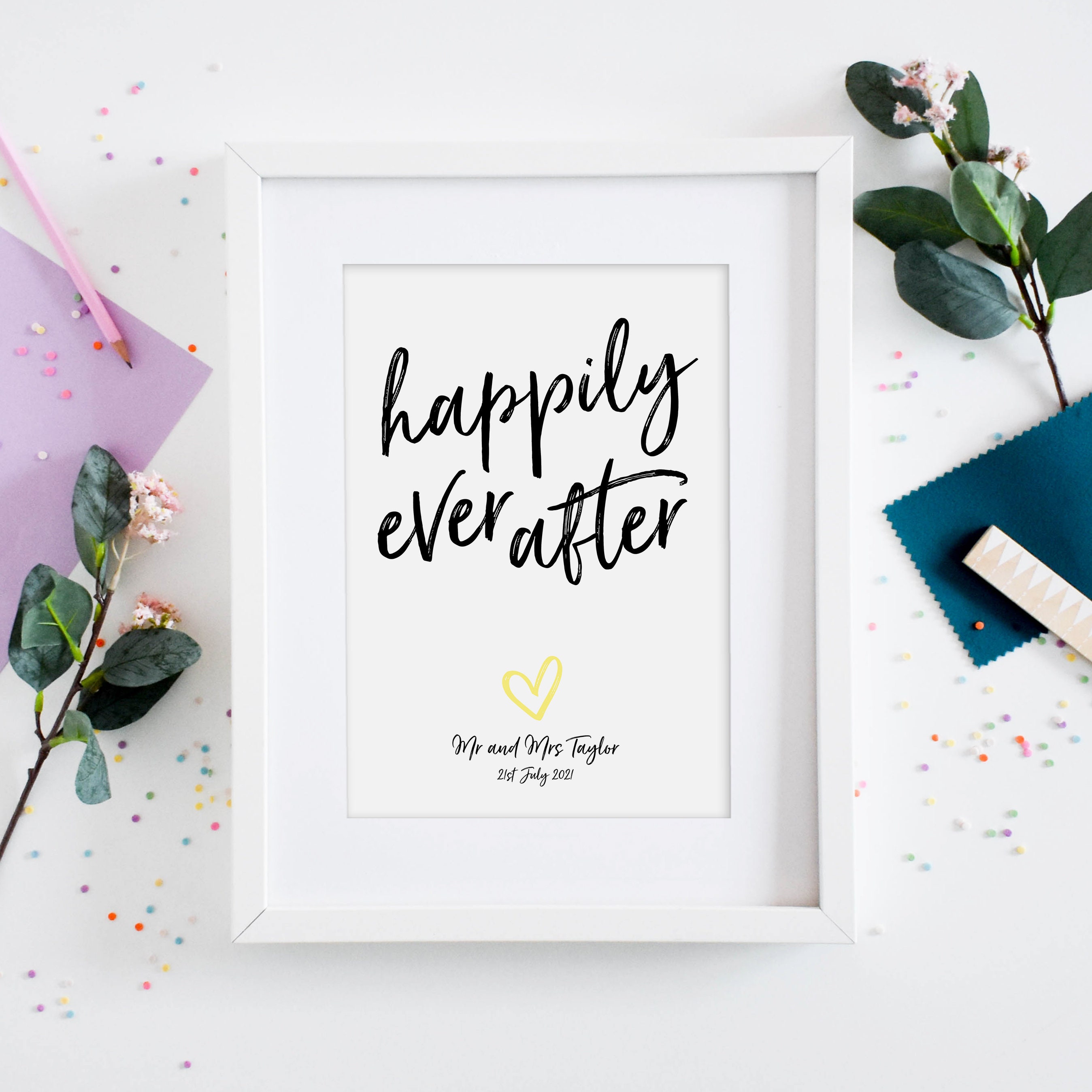 Personalised wedding gift for couple Home decor Engagement Etsy