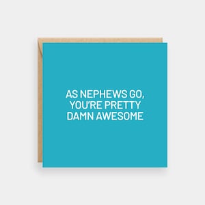 Carte d'anniversaire de neveu, carte amusante pour neveu, en tant que neveux, vous êtes géniaux