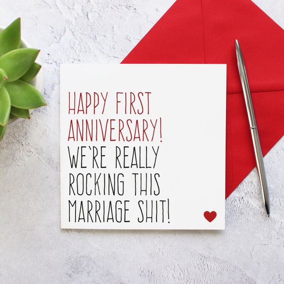 1st wedding anniversary card husband