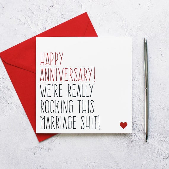 Wedding Anniversary Card For Husband Or Wife Anniversary Etsy