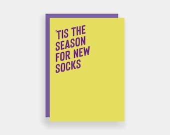 Tis the season for new socks Christmas card