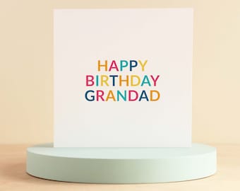 Happy Birthday Grandad Card, Birthday Card for Grandad, Grandad Birthday Card