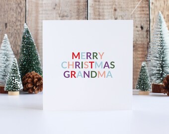 Grandma Christmas card, Christmas cards for grandmother