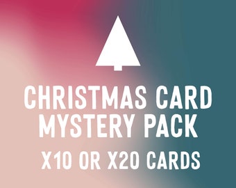 Christmas card mystery pack, Multipack 10 or 20 Christmas cards