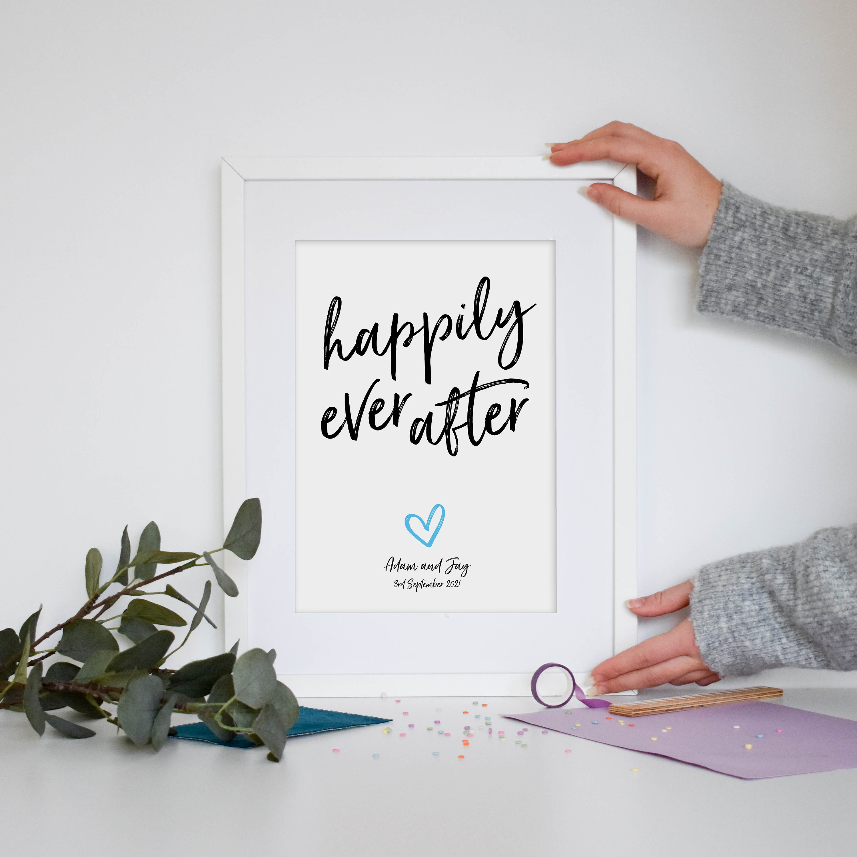 Personalised wedding gift for couple Home decor Engagement Etsy