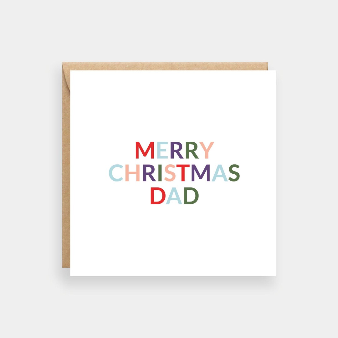 Christmas Card for Dad, Dad Christmas Cards, Daddy Christmas Card - Etsy