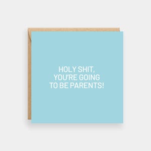 Carte de grossesse, merde, vous allez être parents