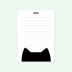 A6 cat notepad, 75 tear off pages