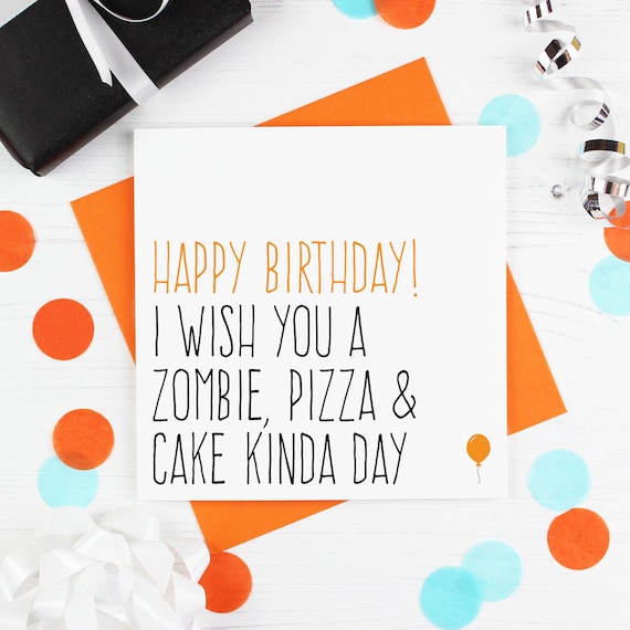 Funny Zombie Birthday Card