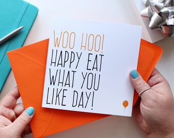 Funny birthday card for food lover, Birthday cards for friend