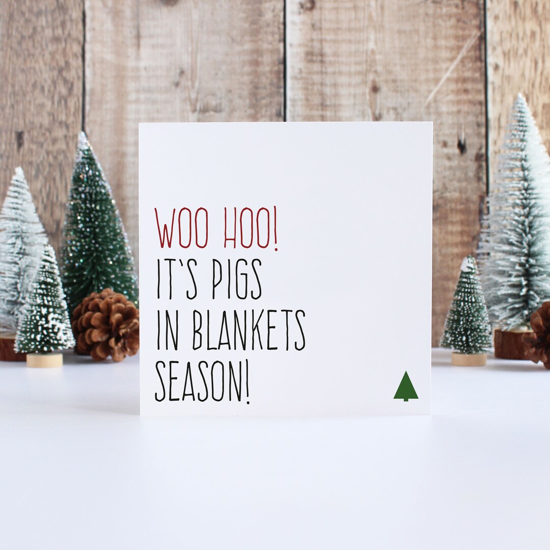 Funny Pigs in Blankets Christmas Card Etsy UK