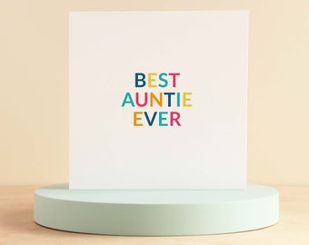 Best auntie ever card for aunt, Birthday card for aunty