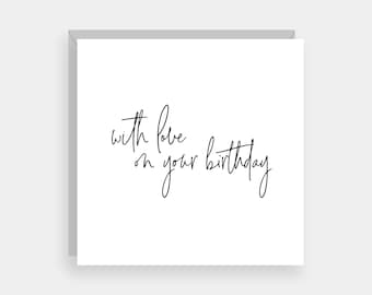 With love on your birthday card