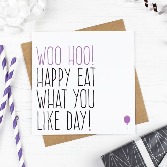 Foodie birthday card Funny food card Funny birthday card Etsy