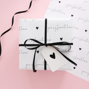 You're my favourite human wrapping paper and gift tag, Valentine's gift wrap for boyfriend, Anniversary gift wrapping paper