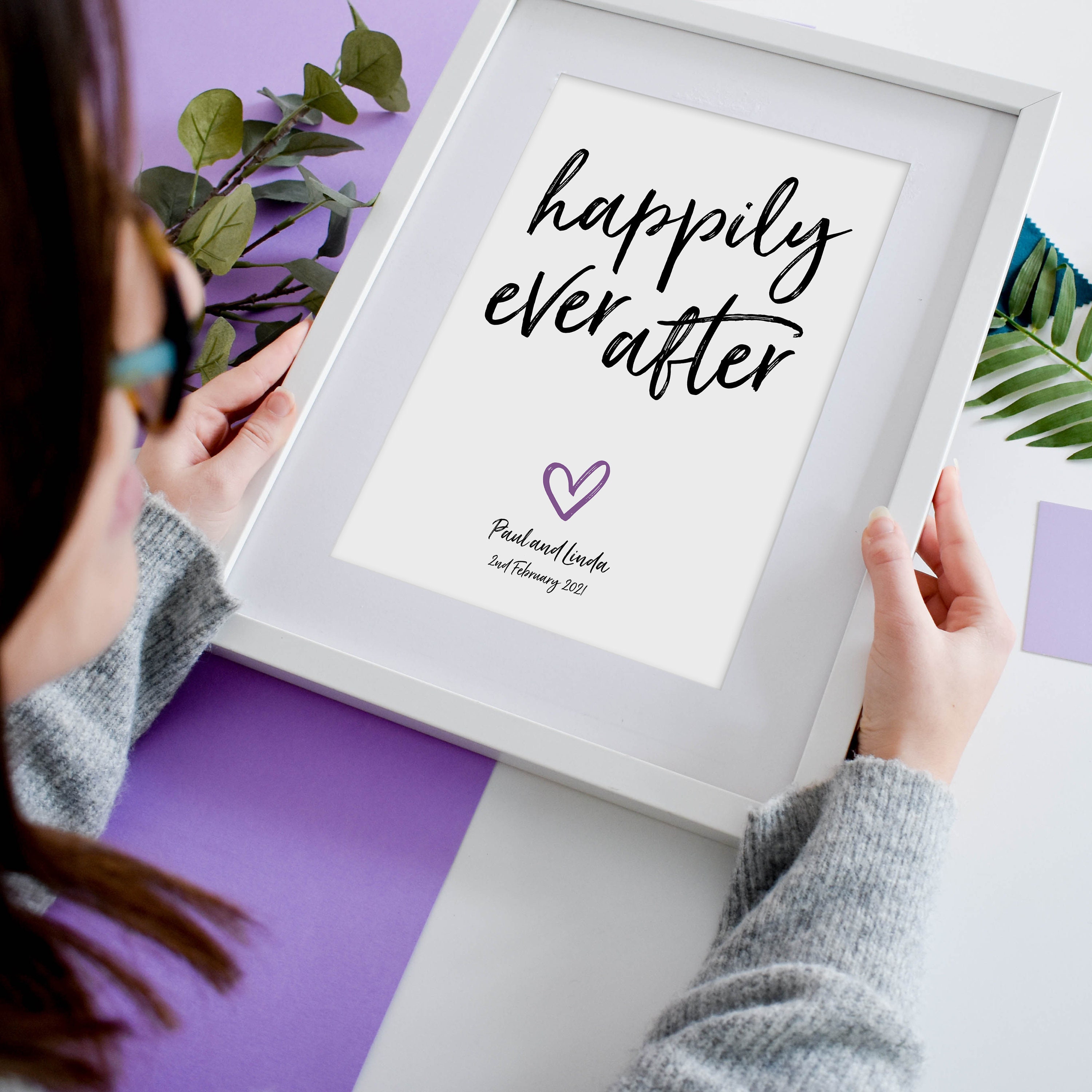 Personalised wedding gift for couple Home decor Engagement Etsy