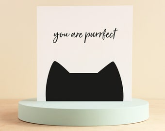 You are purrfect cat Valentines card