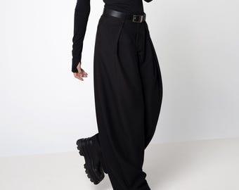 Pantalon à pinces – Pantalon ample à jambes larges
