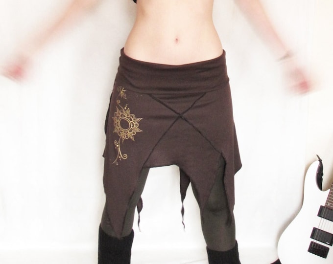 Pixie skirt. festival. Earthy skirt. Goa. Lotus flower. Sacred geometry. Psytrance. Hippie. Tribal. Elven skirt.