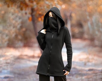 きらきらひかる⭐︎◡̈COGTHEBIGSMOKE|GITTY HOODED Beyond Black Oversized Hoodie - Killstar | Fantasmagoria.shop