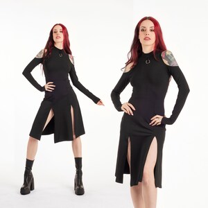 Swarm Goth Midi Skirt