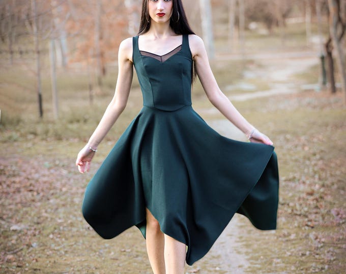Bohemian Green fairy maxi dress. Elven green corset dress. Festival clothes. Boho green dress. Corset midi Medieval dress. Pixie dress.