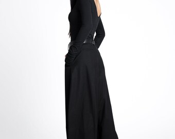 PREORDER - ERYX baggy trousers - 100% Cotton - Barrel black trousers