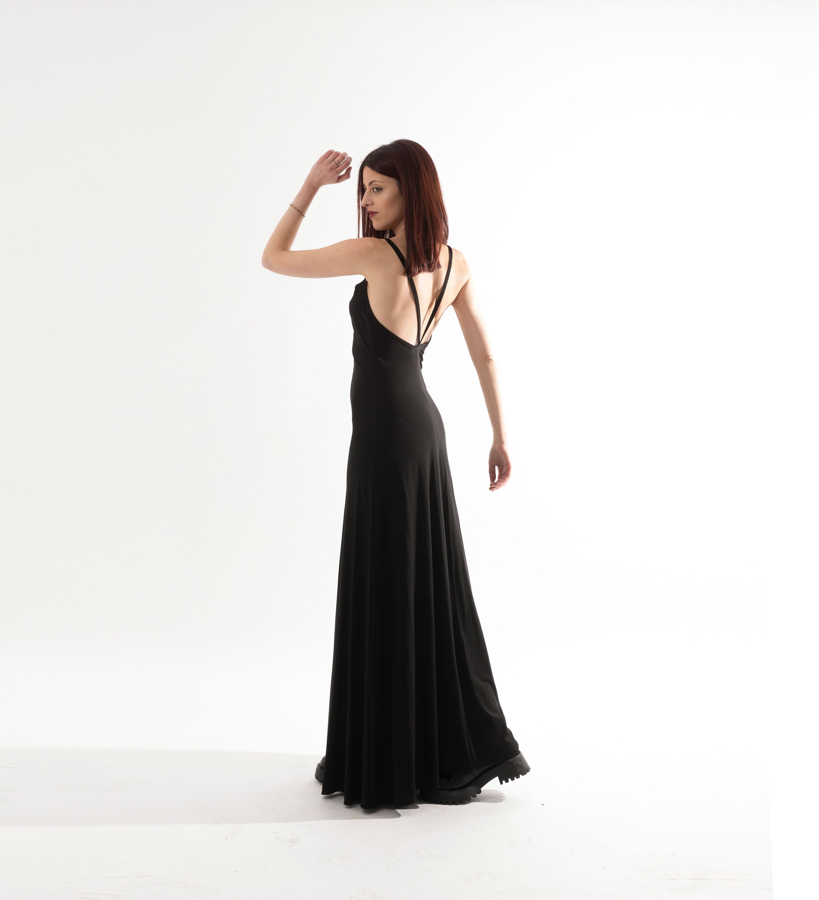 long black loose dress