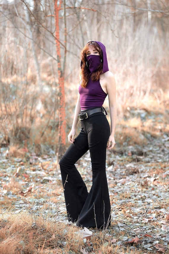 美品 Lサイズ enof stretch flare pants ブラック ENOF stretch flare pants ブラック L（ENOF（イナフ）の