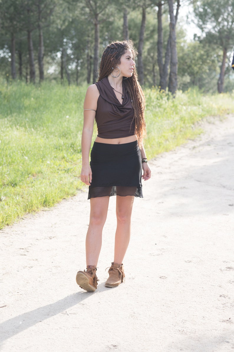 Summer green top Festival top Pixie top Wrap crop top Medieval top Cowl neck top Hooded backless summer top Game of thrones