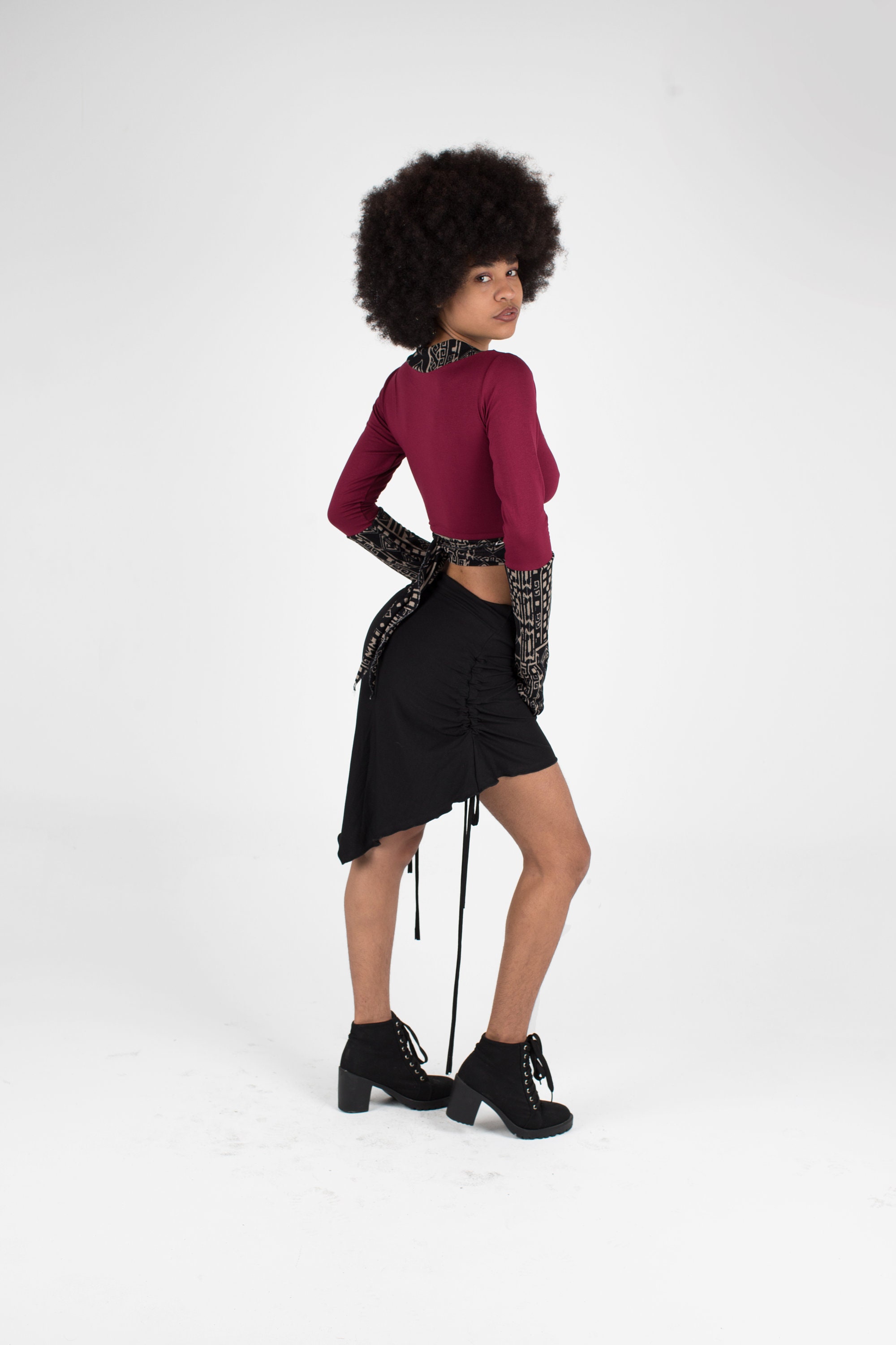 Convertible hilow skirt. Pixie skirt. Gothic skirt. Gothic clothes