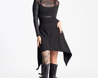 Robe de festival asymétrique fée noire