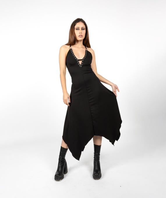 Cocktail Dress Bohemian Gothic Clothing Festival Halter Maxi