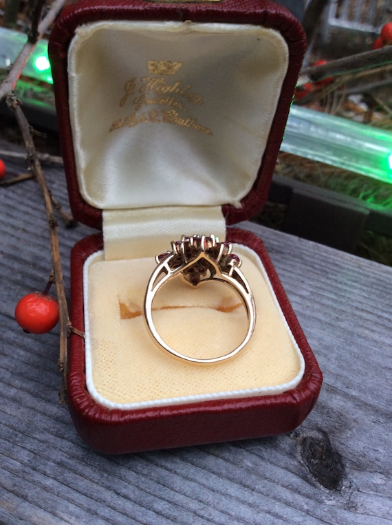 Genuine Ruby And Diamond Ring Vintage Ruby And Di… - image 4