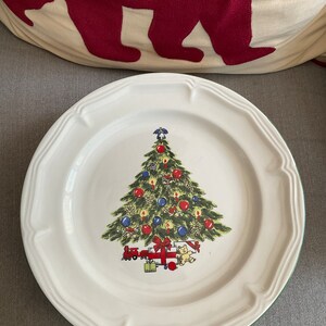 Original Christmas Tree Traditional 10.5” Dinner Plate * Discontinued Christmas Plates * Replacements * 5 Vintage Christmas Tree Plates