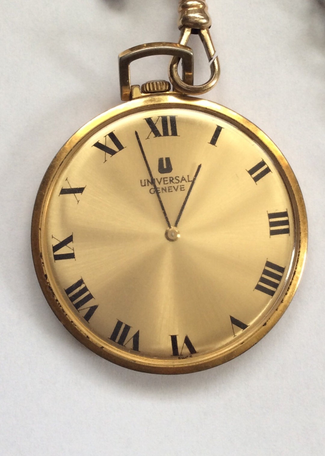 Vintage Universal Geneve Pocket Watch Open Face Gold Filled Case 41 Mm. in Diameter Etsy Canada