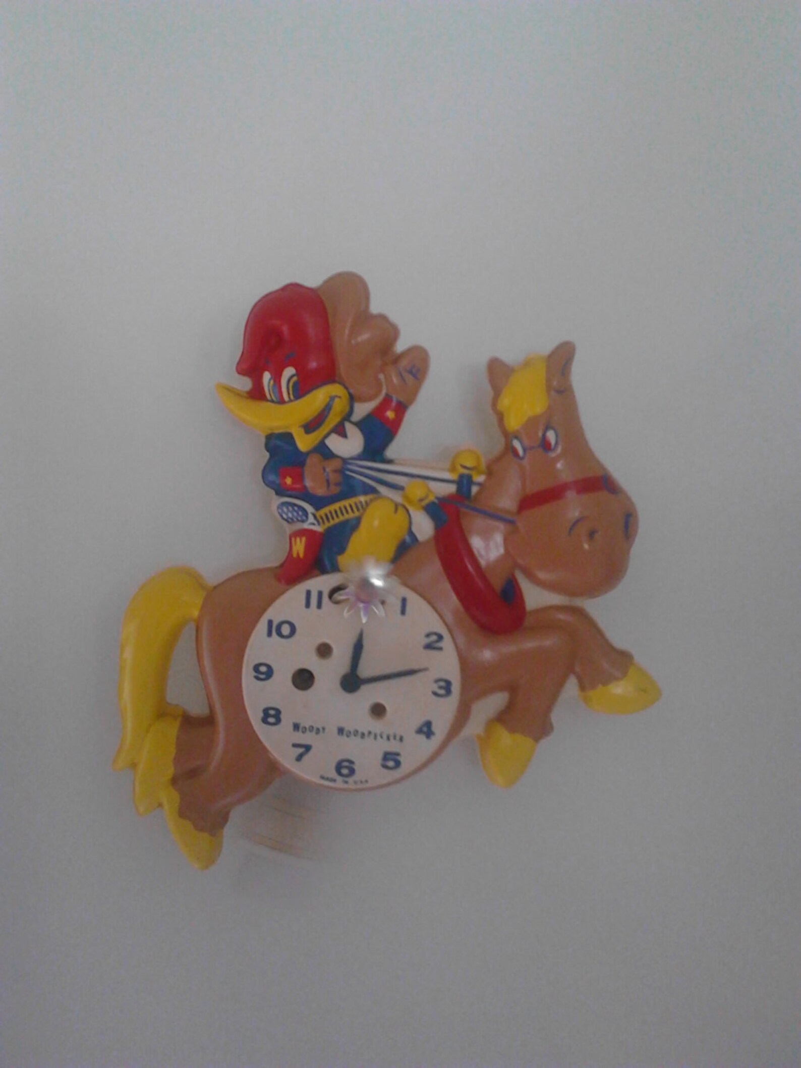 Woody Woodpecker Clock 1950s Collectable RARE WORKING Walter Lantz