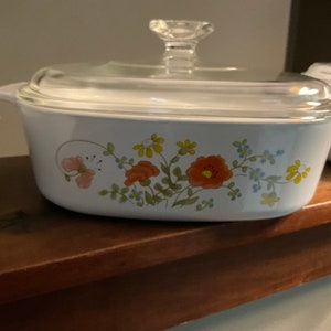 Vintage Corning Ware Wildflower Casseroles 6 Piece SET of 3 * Corning  Ware Wildflower Casseroles with Lids * NEW Old Stock Wildflower