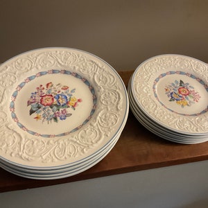 Wedgewood Patrician Morning Glory, Set of 6 Luncheon Plates, Set of 6 Salad Plates, Set of 6 Saucers, Discontinued Wedgewood, Replacements
