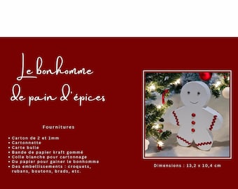 Cartonnage tutorial to make a  gingerbread man for Xmas