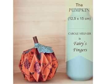 Tutoriel de cartonnage et origami pour fabriquer une citrouille d'Halloween