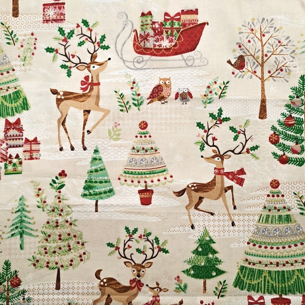 Coupon de tissu de Noël pour le patchwork