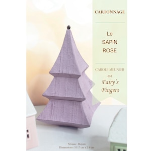 Cartonnage tutorial of a Pink Christmas tree