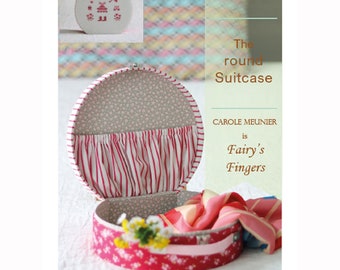 Cartonnage tutorial of a little round suitcase
