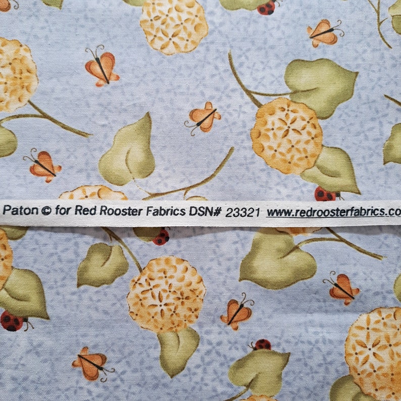 Coupon de tissu bleu hortensias Red Rooster Fabrics image 3